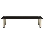 Vidaxl meuble tv noir 80x35x17 cm verre tremp