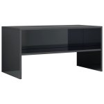 Vidaxl meuble tv noir brillant 80 x 40 x 40 cm agglomr