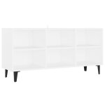 Vidaxl meuble tv avec pieds en métal blanc 103, 5x30x50 cm Vidaxl meuble tv avec pieds en métal blanc 103, 5x30x50 cm