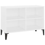 Vidaxl meuble tv avec pieds en métal blanc 69, 5x30x50 cm Vidaxl meuble tv avec pieds en métal blanc 69, 5x30x50 cm