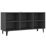 Vidaxl meuble tv avec pieds en métal gris 103, 5x30x50 cm Vidaxl meuble tv avec pieds en métal gris 103, 5x30x50 cm