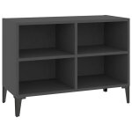 Vidaxl meuble tv avec pieds en métal gris 69, 5x30x50 cm Vidaxl meuble tv avec pieds en métal gris 69, 5x30x50 cm