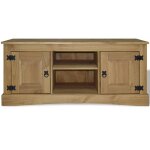 Vidaxl meuble tv pin mexicain gamme corona 120 x 40 x 52 cm