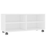 Vidaxl meuble tv avec roulettes blanc 90 x 35 x 35 cm agglomr