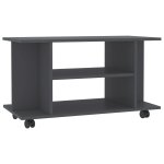 Vidaxl meuble tv avec roulettes gris 80 x 40 x 40 cm aggloméré Vidaxl meuble tv avec roulettes gris 80 x 40 x 40 cm aggloméré
