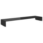 Vidaxl meuble tv / support pour moniteur 120 x 30 x 13 cm verre noir