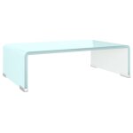 Vidaxl meuble tv / support pour moniteur 40 x 25 x 11 cm verre blanc