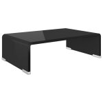 Vidaxl meuble tv / support pour moniteur 40 x 25 x 11 cm verre noir