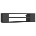 Vidaxl meuble tv suspendu gris 100x30x26, 5 cm aggloméré Vidaxl meuble tv suspendu gris 100x30x26, 5 cm aggloméré