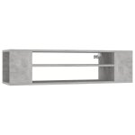Vidaxl meuble tv suspendu gris bton 100x30x26, 5 cm agglomr