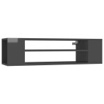 Vidaxl meuble tv suspendu gris brillant 100x30x26, 5 cm aggloméré Vidaxl meuble tv suspendu gris brillant 100x30x26, 5 cm aggloméré