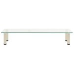 Vidaxl meuble tv transparent 100x35x17 cm verre tremp