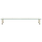 Vidaxl meuble tv transparent 140x35x17 cm verre tremp