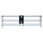 Vidaxl meuble tv transparent 150 x 40 x 40 cm verre tremp