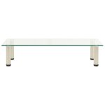 Vidaxl meuble tv transparent 80x35x17 cm verre tremp
