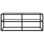 Vidaxl meuble tv avec verre tremp noir 100x40x40 cm