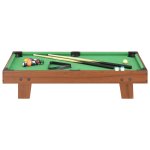 Vidaxl mini table de billard 3 pieds 92x52x19 cm marron et vert