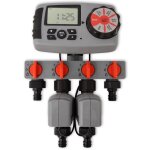 Vidaxl minuterie d'arrosage numrique 4 stations et capteur d'humidit