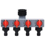 Vidaxl minuterie d?eau automatique de jardin avec vanne à 4 voies Vidaxl minuterie d?eau automatique de jardin avec vanne à 4 voies