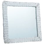 Vidaxl miroir blanc 60x60 cm osier
