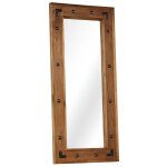 Vidaxl miroir bois d'acacia massif 50 x 110 cm