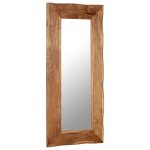 Vidaxl miroir cosmtique 50x110 cm bois solide d'acacia