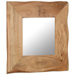 Vidaxl miroir cosmtique 50x50 cm bois solide d'acacia