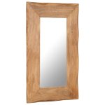 Vidaxl miroir cosmétique 50x80 cm bois solide d'acacia Vidaxl miroir cosmétique 50x80 cm bois solide d'acacia