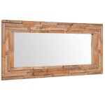 Vidaxl miroir dcoratif teck 120 x 60 cm rectangulaire
