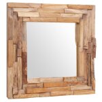Vidaxl miroir dcoratif teck 60 x 60 cm carr