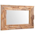 Vidaxl miroir dcoratif teck 90 x 60 cm rectangulaire