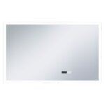 Vidaxl miroir  led et capteur tactile et affichage d'heure 100x60 cm