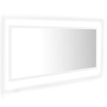 Vidaxl miroir � led de salle de bain blanc 100x8, 5x37 cm agglom�r�