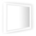 Vidaxl miroir  led de salle de bain blanc 60x8, 5x37 cm agglomr