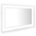 Vidaxl miroir  led de salle de bain blanc 80x8, 5x37 cm agglomr