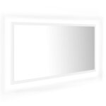 Vidaxl miroir  led de salle de bain blanc 90x8, 5x37 cm agglomr