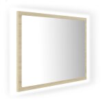 Vidaxl miroir led de salle de bain ch�ne sonoma 60x8, 5x37 cm agglom�r�