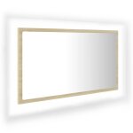 Vidaxl miroir led de salle de bain ch�ne sonoma 80x8, 5x37 cm agglom�r�