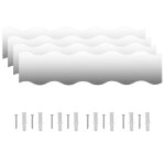 Vidaxl miroirs muraux 4 pcs 100x23 cm ondul� verre