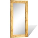 Vidaxl miroir mural en bois massif rectangulaire 120 x 60 cm