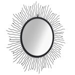 Vidaxl miroir mural clat de soleil 80 cm noir
