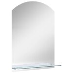 Vidaxl miroir mural avec tagre 20x40 cm verre tremp