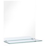 Vidaxl miroir mural avec tagre 20x40 cm verre tremp