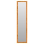 Vidaxl miroir mural avec tagres 30x30x120 cm bois de teck massif