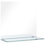 Vidaxl miroir mural avec tagre 40x40 cm verre tremp