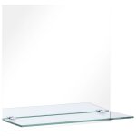 Vidaxl miroir mural avec tagre 50x50 cm verre tremp