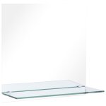 Vidaxl miroir mural avec tagre 60x60 cm verre tremp