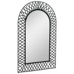 Vidaxl miroir mural de jardin voûtée 50 x 80 cm noir Vidaxl miroir mural de jardin voûtée 50 x 80 cm noir