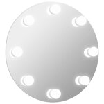 Vidaxl miroir mural avec lampes led rond verre
