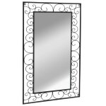 Vidaxl miroir mural rectangulaire 60 x 110 cm noir